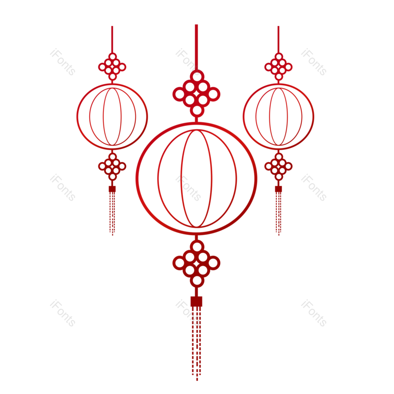 中国风图片,喜庆元素,灯笼PNG,渐变免抠素材
